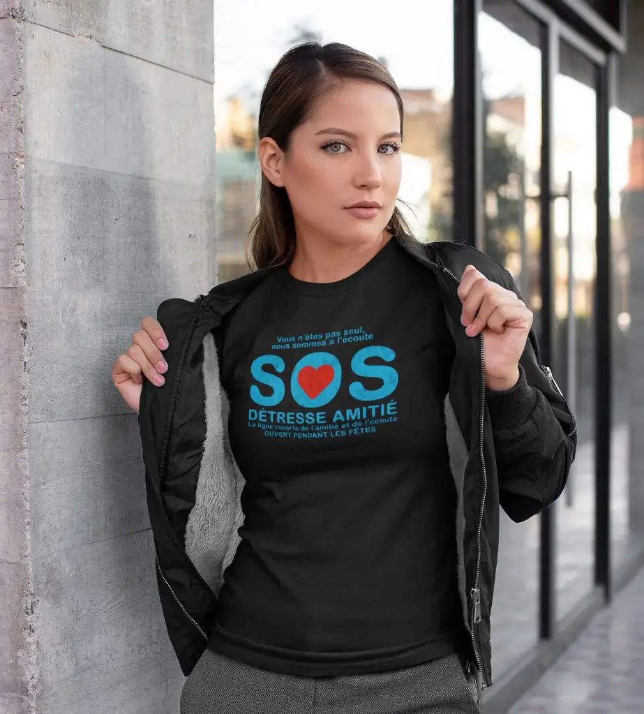 SOS DÉTRESSE AMITIÉ (WOMAN, BLACK, XS)